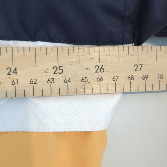 VTG Bill Blass Jacket Navy and Yellow Men's XL Windbreaker Gorpcore Streetwear - Picture 8 of 10